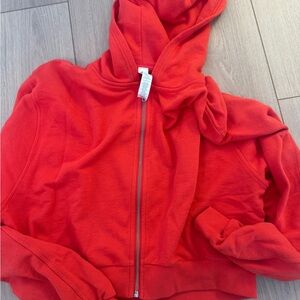 ALO Yoga cropped Red Hoodie
